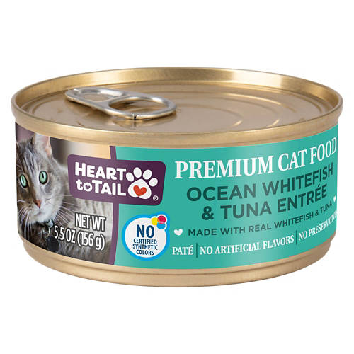 Heart to Tail White Fish and Tuna Canned Cat Food, 5.5 oz